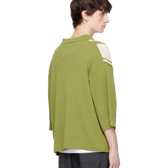 DOCUMENT
Green & Off-White Intarsia Knitting Stripe Shirt - Picture 3 of 8